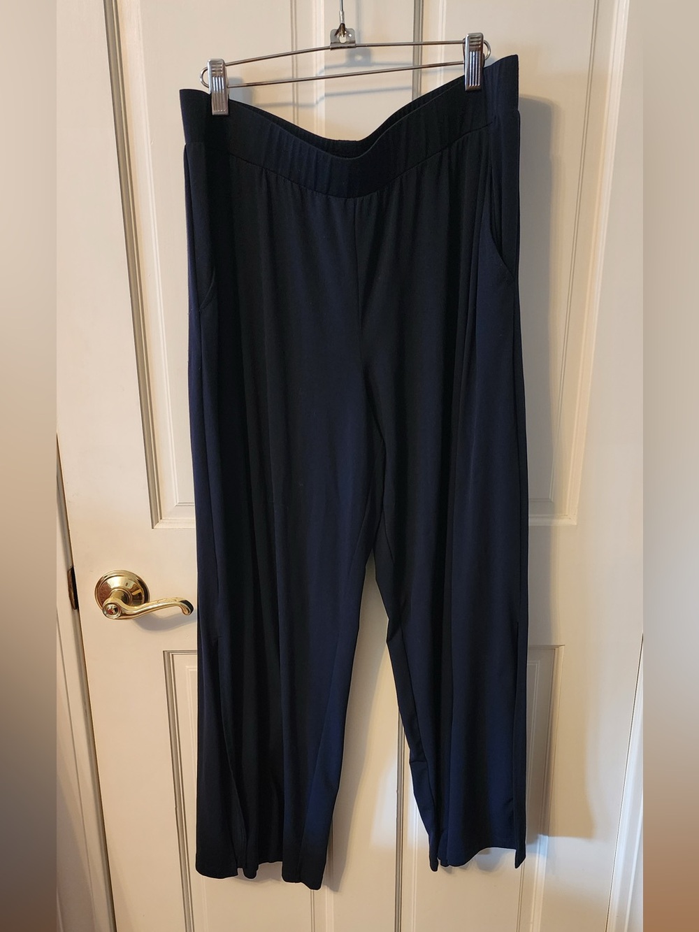 Gilli Navy Wide-Leg Pull-On Pants